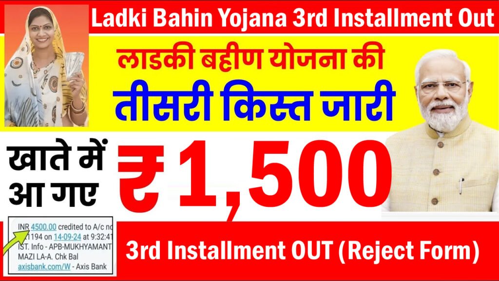 Ladki Bahin Yojana 3rd Kist Out