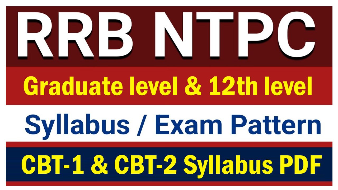 RRB NTPC Syllabus 2024