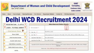 Delhi WCD Recruitment 2024