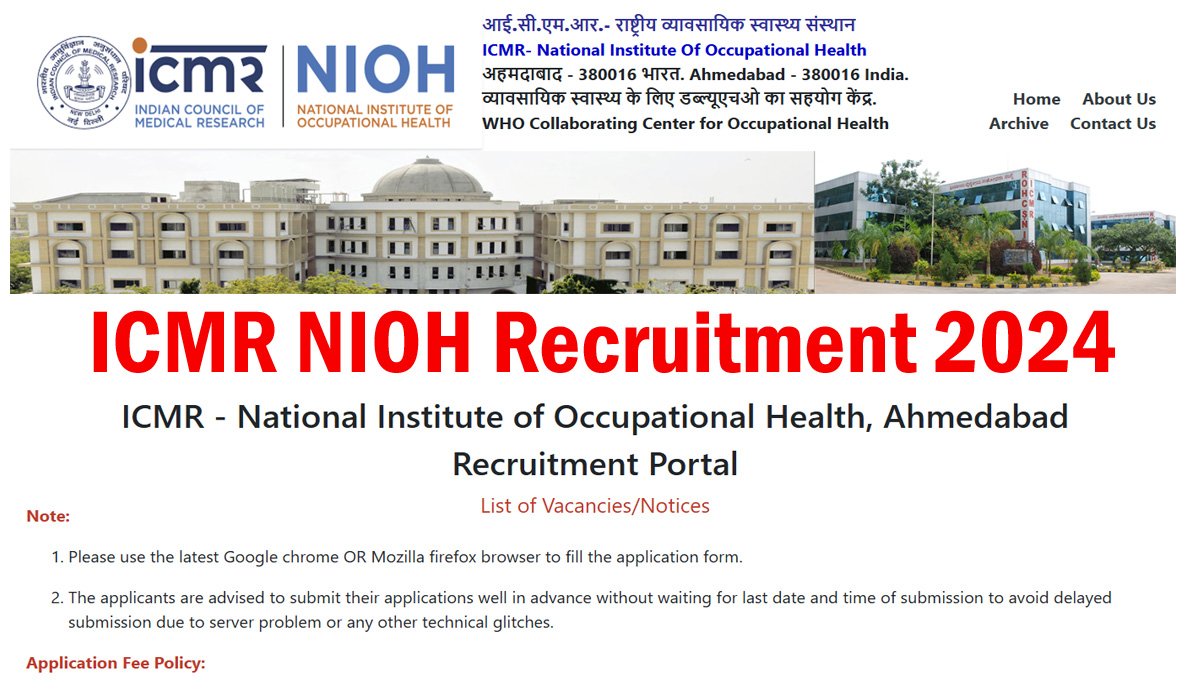 ICMR NIOH Recruitment 2024