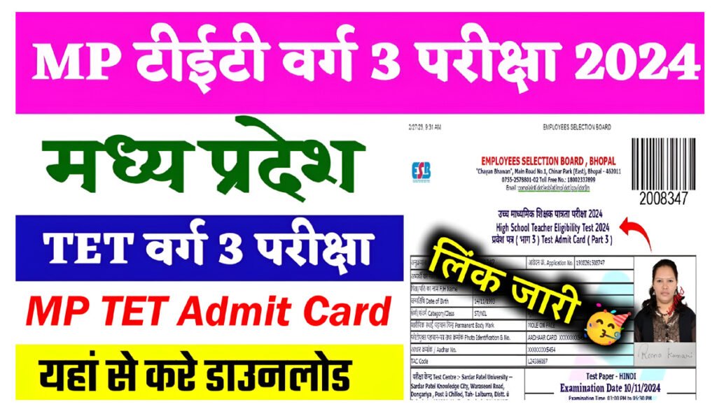 MP TET Admit Card 2024