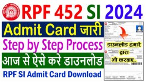 RPF SI Admit Card 2024