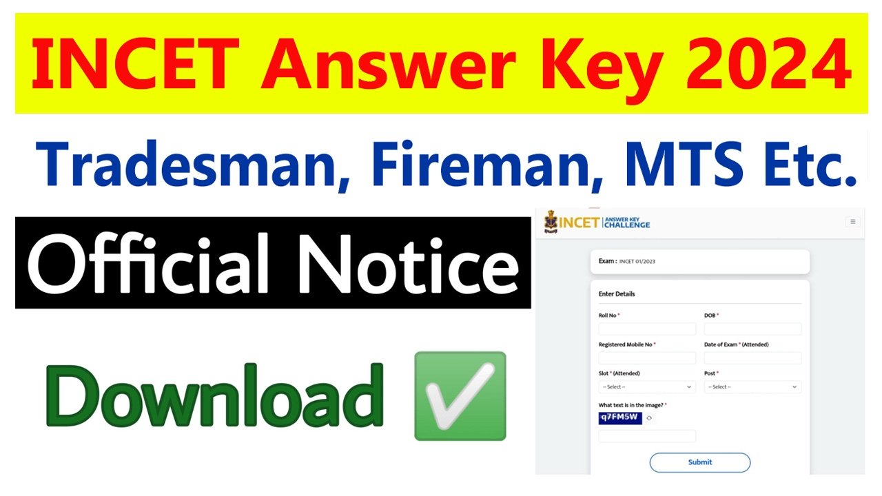 Indian Navy INCET Answer Key 2024
