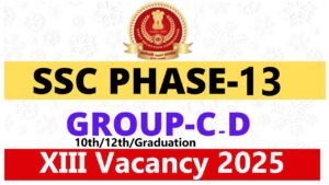 SSC Selection Post Phase 13 Recruitment 2025