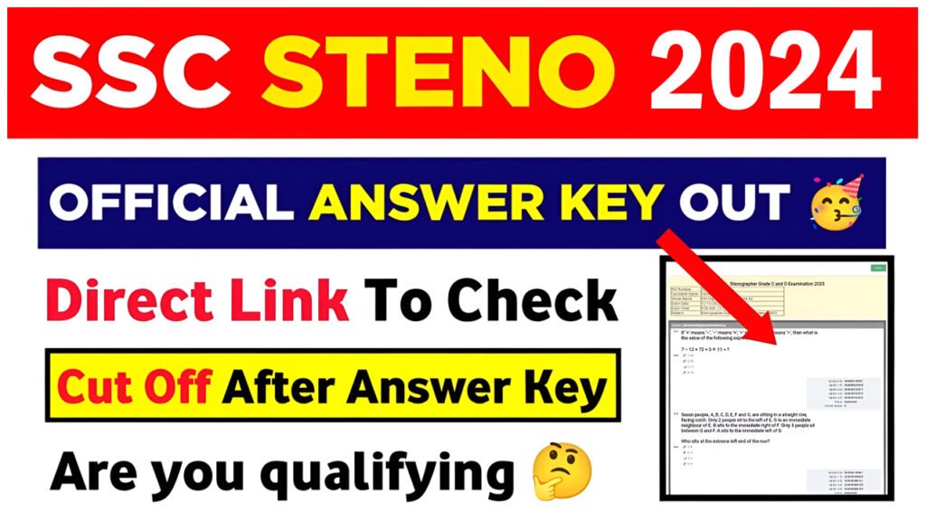 SSC Stenographer Answer Key 2024