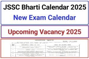JSSC Recruitment Calendar 2025