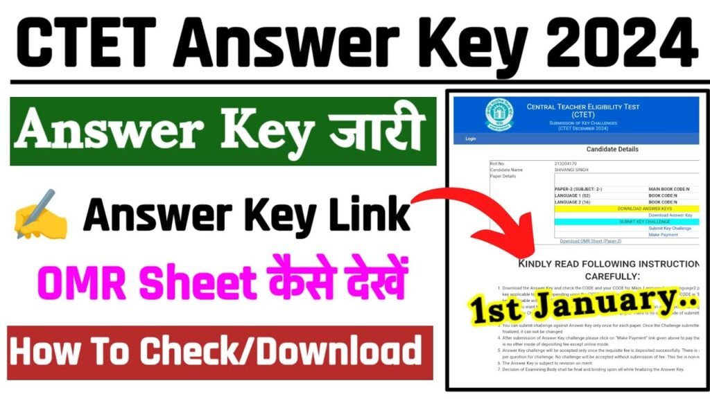 CTET Exam Answer Key 2024