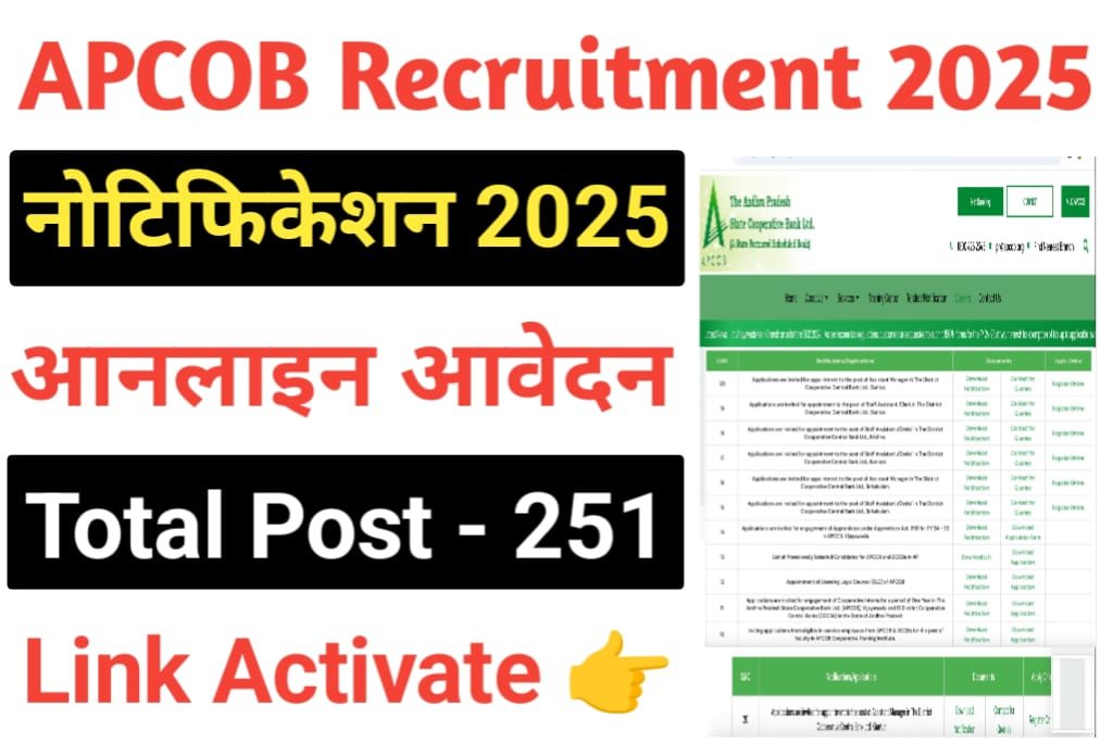 APCOB Assistant Manager And Clerk Recruitment 2025