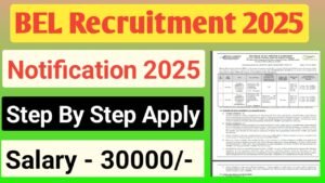 BEL Project Engineer Recruitment 2025