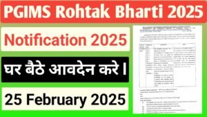PGIMS Rohtak Ayushman Mitras Vacancy 2025