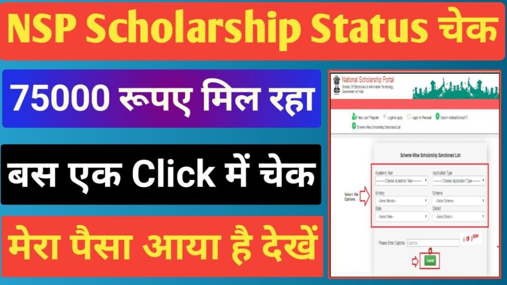 NSP Scholarship Status Check 2025
