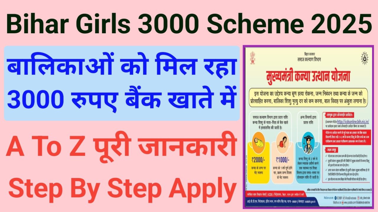 Mukhyamantri Kanya Utthan Yojana 2025