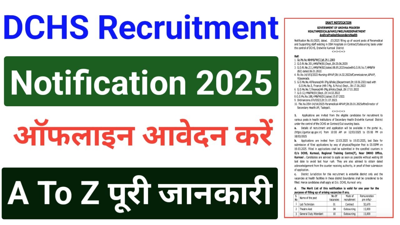 DCHS Kurnool Recruitment 2025