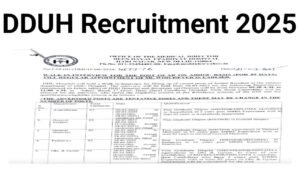 DDUH Senior Resident Recruitment 2025