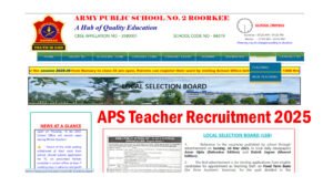 Army Public School APS Teacher Recruitment 2025