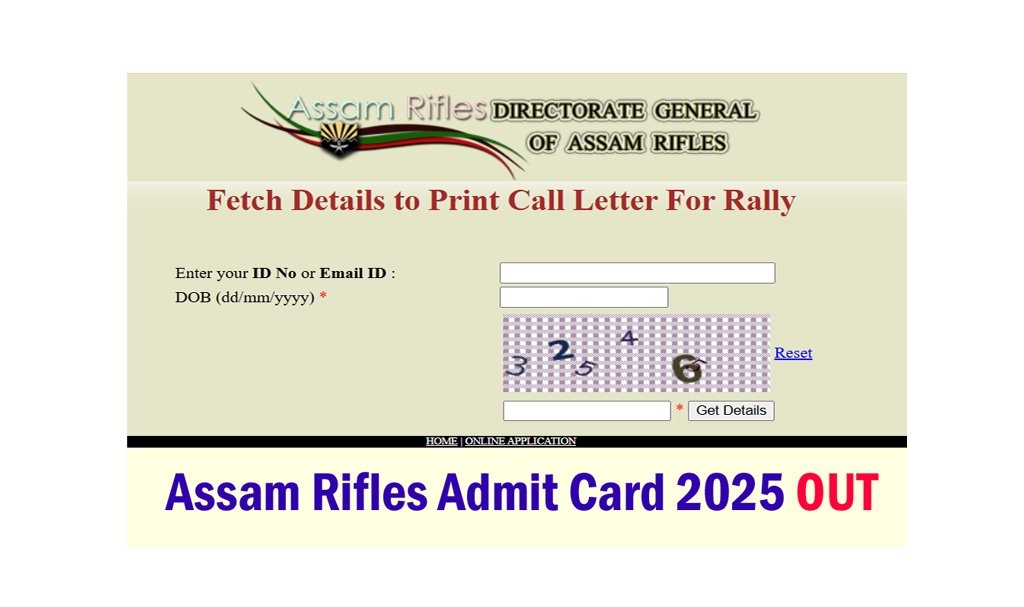Assam Rifles Admit Card 2025