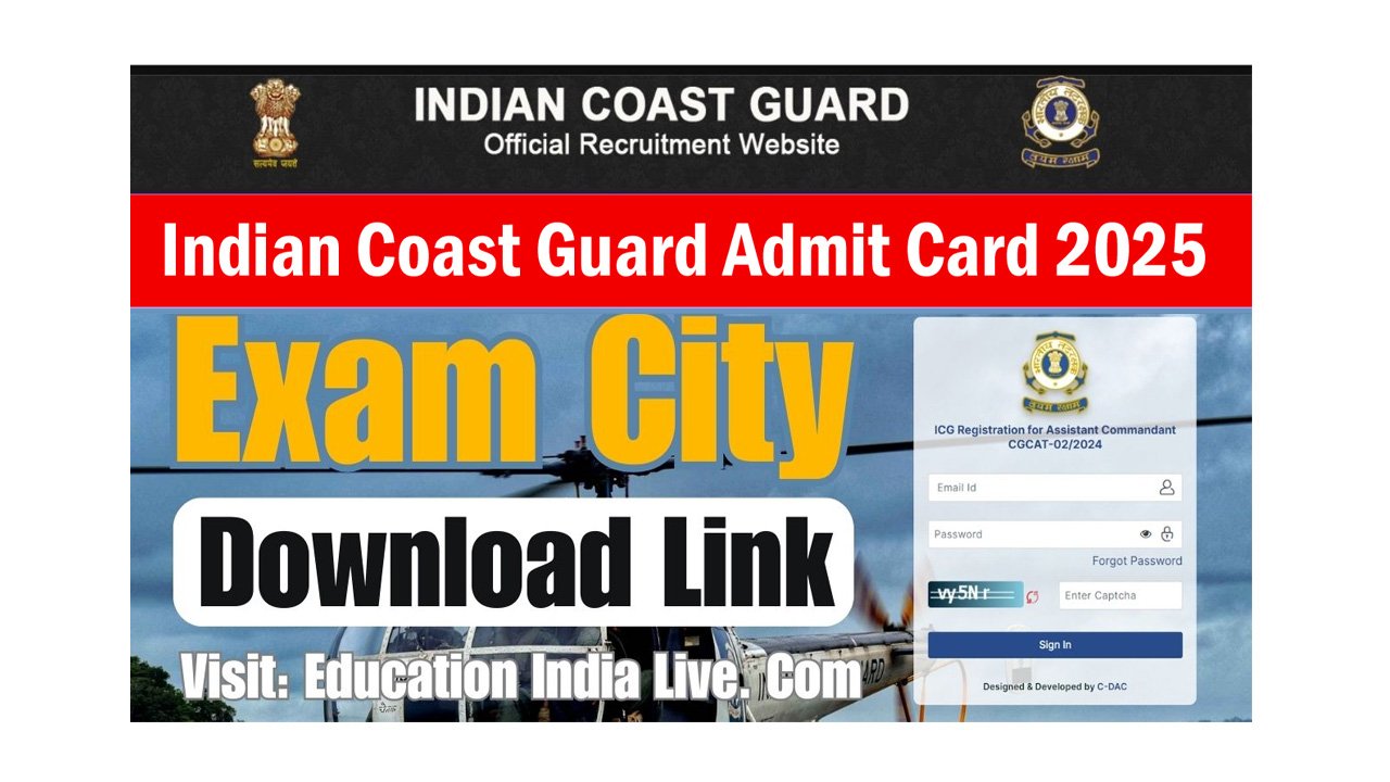 Indian Coast Guard Admit Card 2025