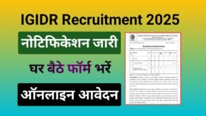 IGIDR Vacancy Apply 2025
