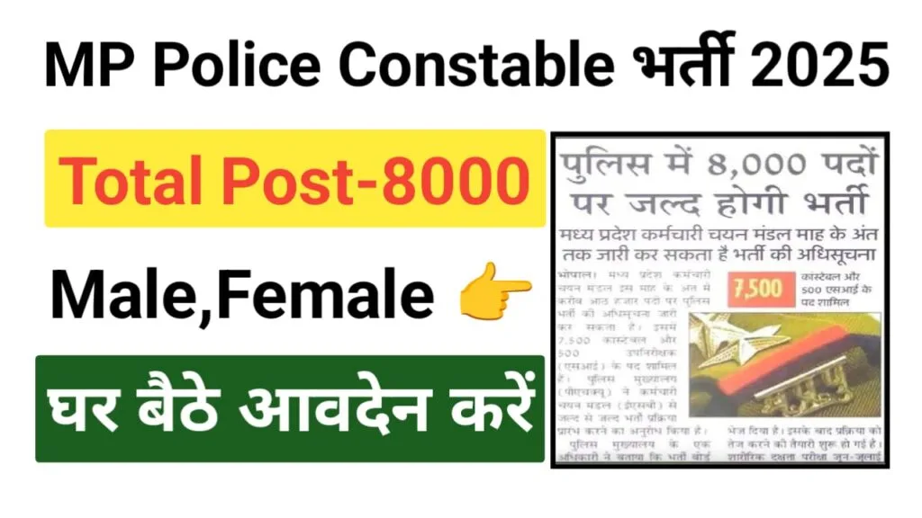 MP Police Constable And Sub Inspector Vacancy 2025