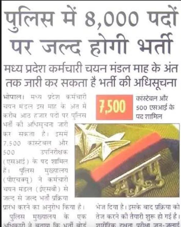 MP Police Constable And Sub Inspector Vacancy 2025