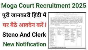 Moga Court Clerk And Stenographer Recruitment 2025