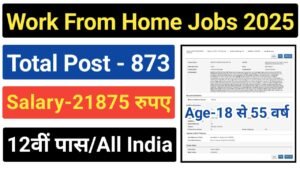 Work From Home Part Time Jobs 2025