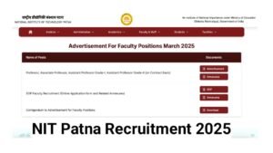 NIT Patna Vacancy 2025