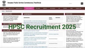 HPSC Various Post Recruitment 2025