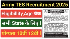 Indian Army TES Recruitment 2025