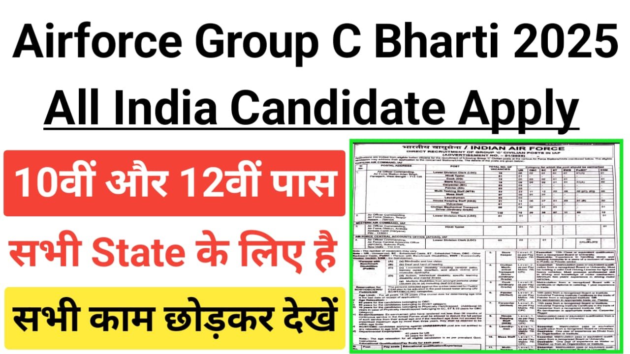 Indian Air Force Group C Recruitment 2025
