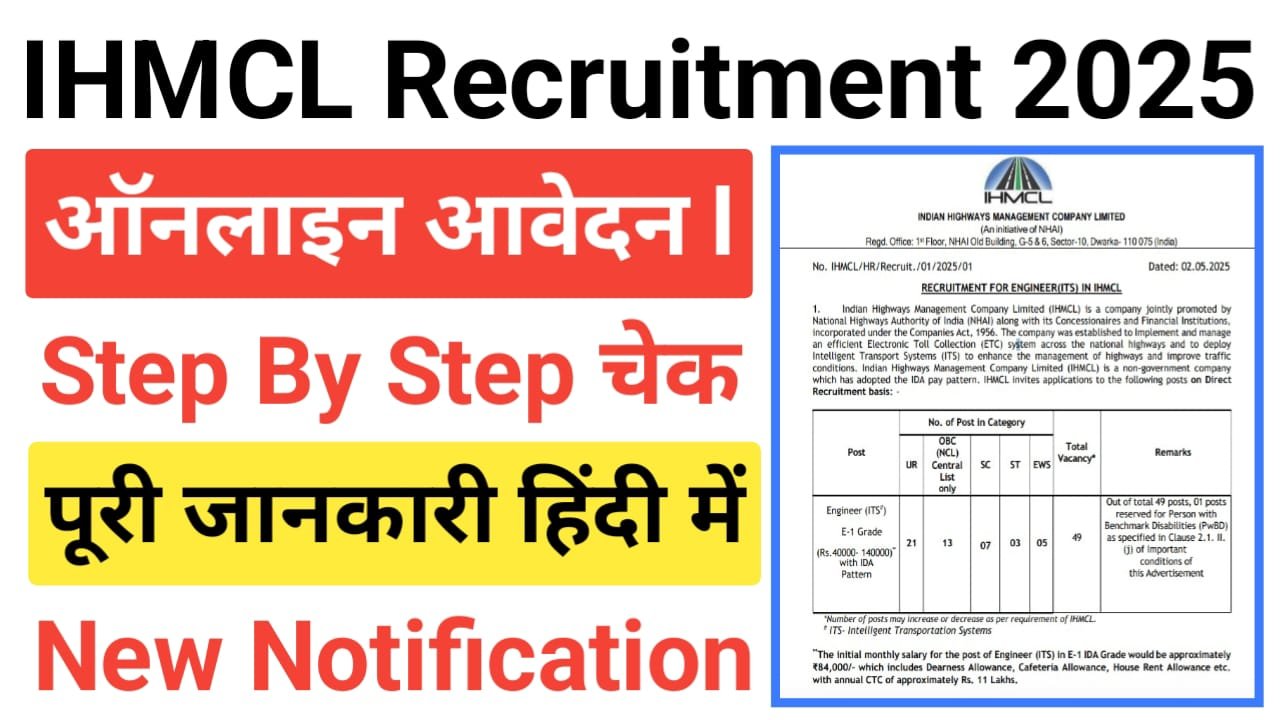 IHMCL Engineer Recruitment 2025