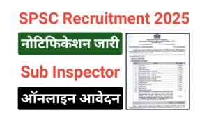Sikkim PSC Sub Inspector Vacancy 2025