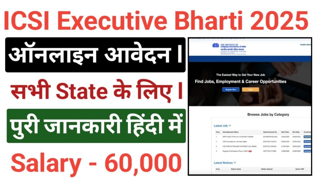 ICSI Executive Recruitment 2025