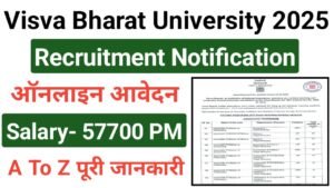 Visva Bharati University Professor Vacancy 2025