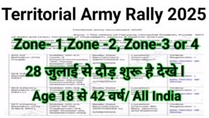 Territorial Army Zone 1 Rally Bharti 2025