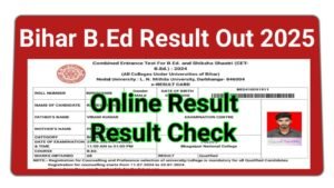 Bihar B.Ed Result Download 2025