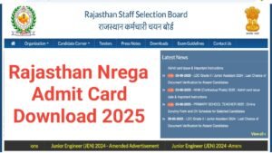 Rajasthan Nrega Exam Admit Card 2025