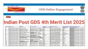 Indian Post GDS 4th Final Merit List 2025