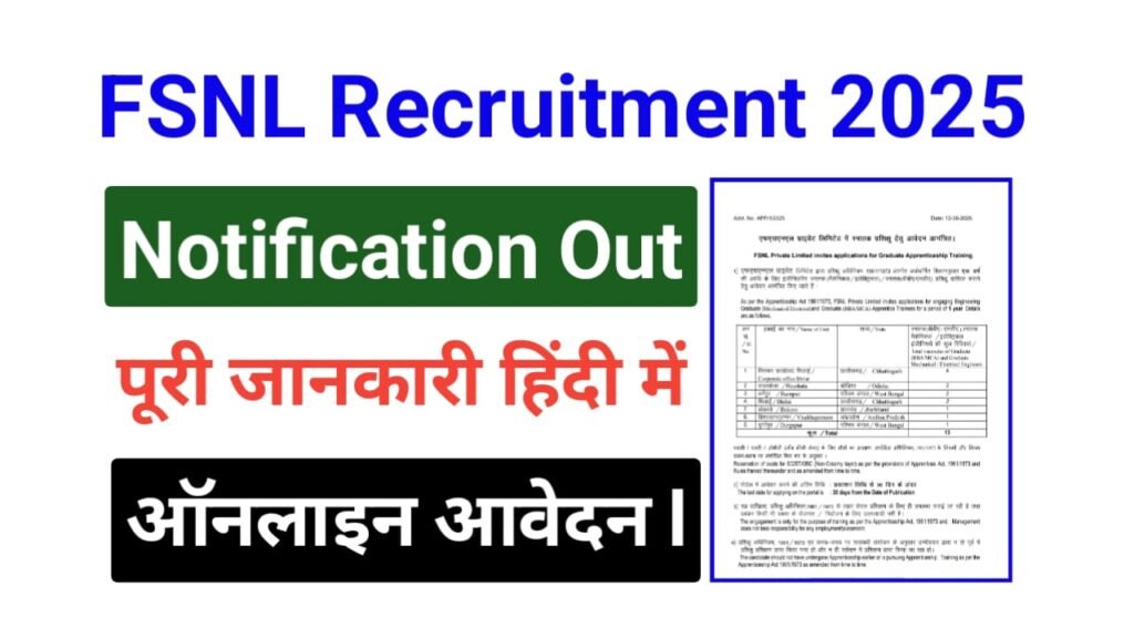 FSNL Recruitment 2025