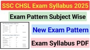 SSC CHSL Exam Syllabus 2025
