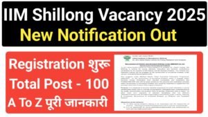 IIM Shillong Recruitment 2025