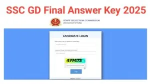 SSC GD Score Card 2025 Final Answer key 2025 SSC GD Score Card 2025 Final Answer key 2025