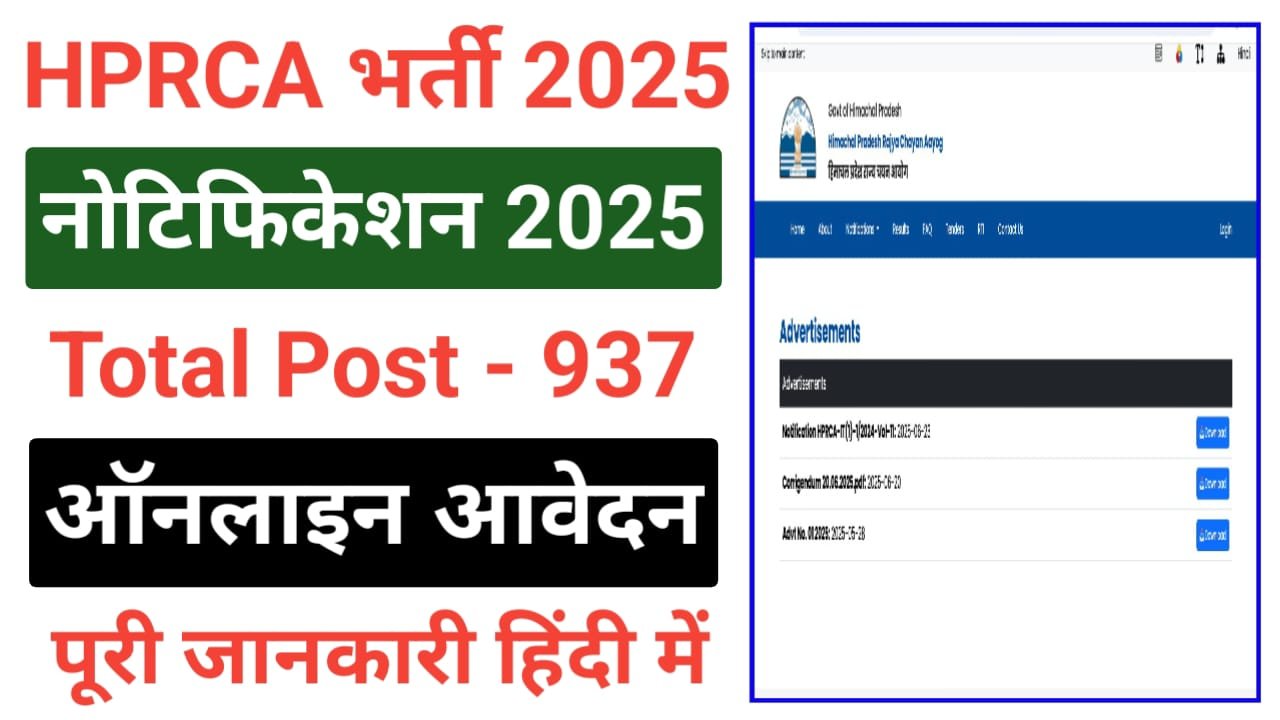 HPRCA TGT Recruitment 2025